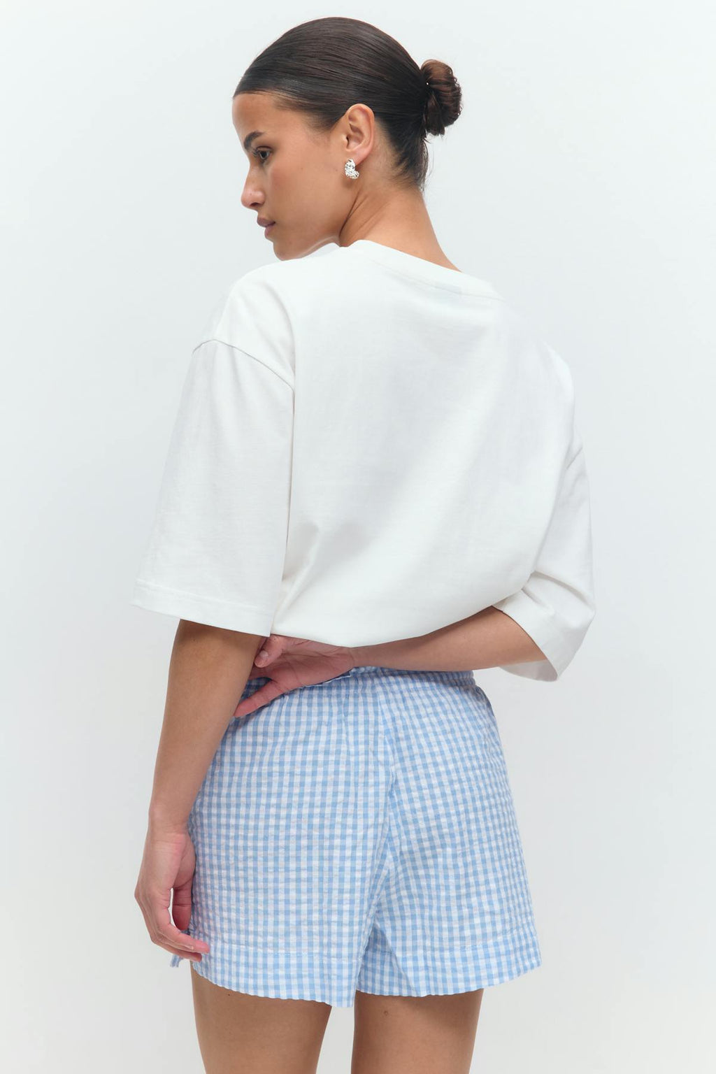 seersucker gingham shorts
