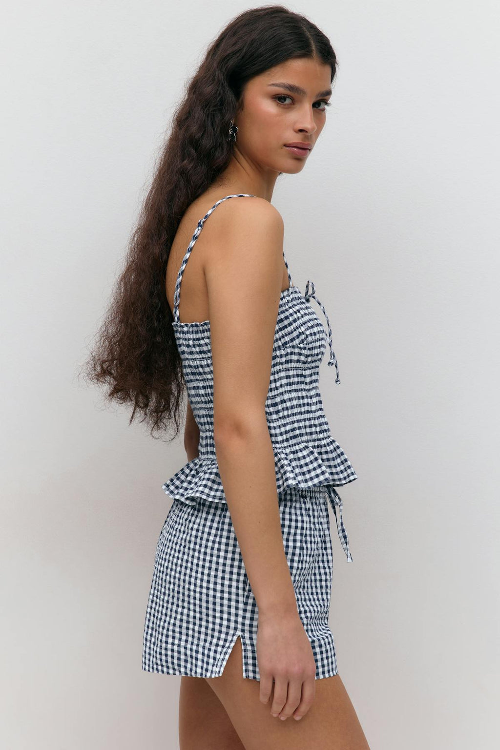 seersucker gingham shorts