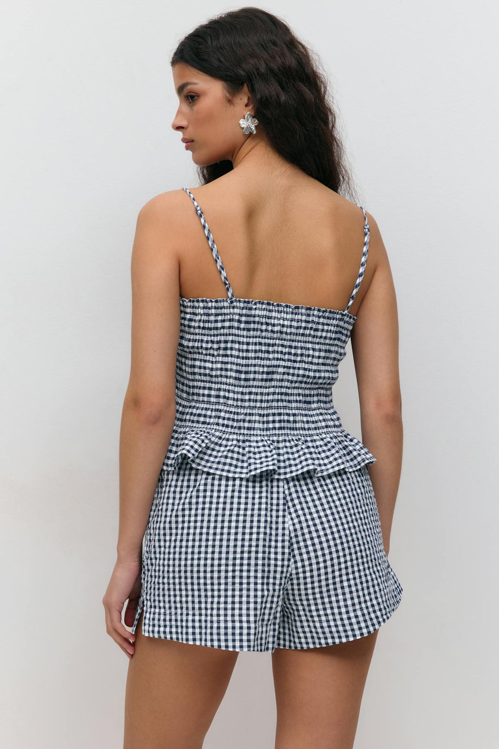 seersucker gingham shorts