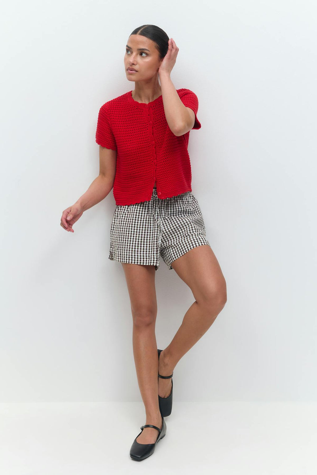 seersucker gingham shorts