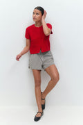 seersucker gingham shorts
