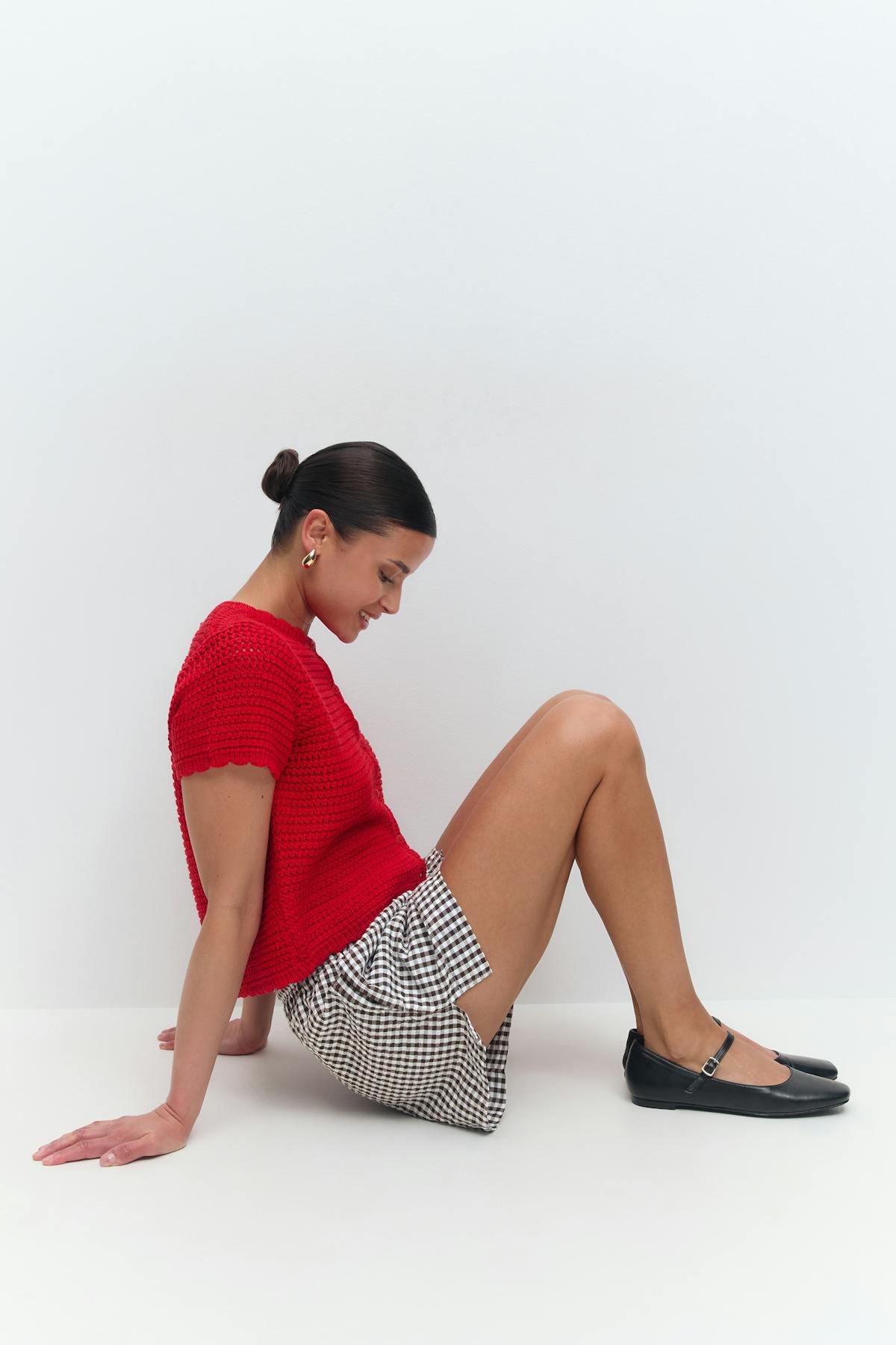 seersucker gingham shorts