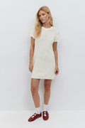 Knitted crochet t-shirt dress