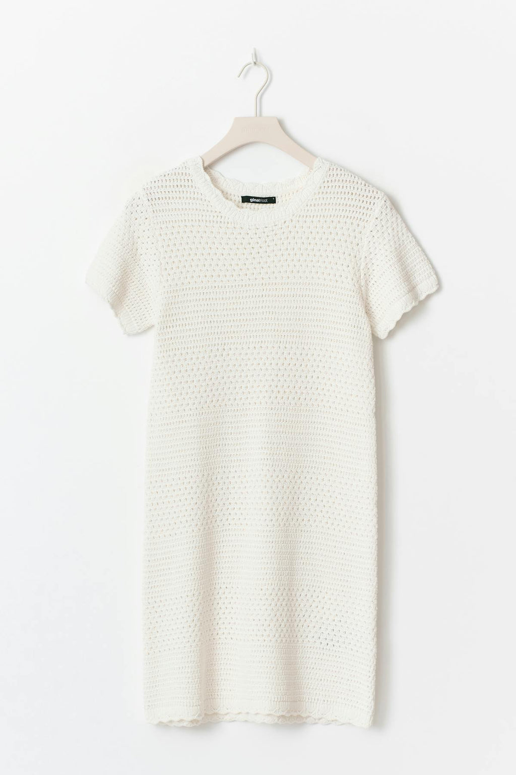 Knitted crochet t-shirt dress