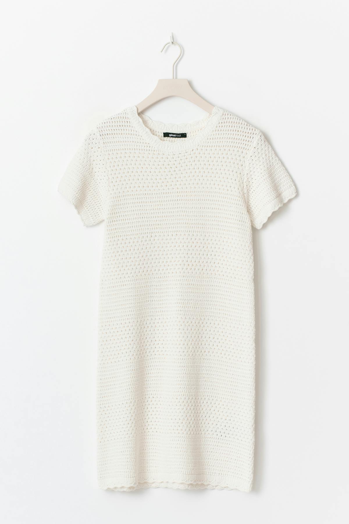 Knitted crochet t-shirt dress