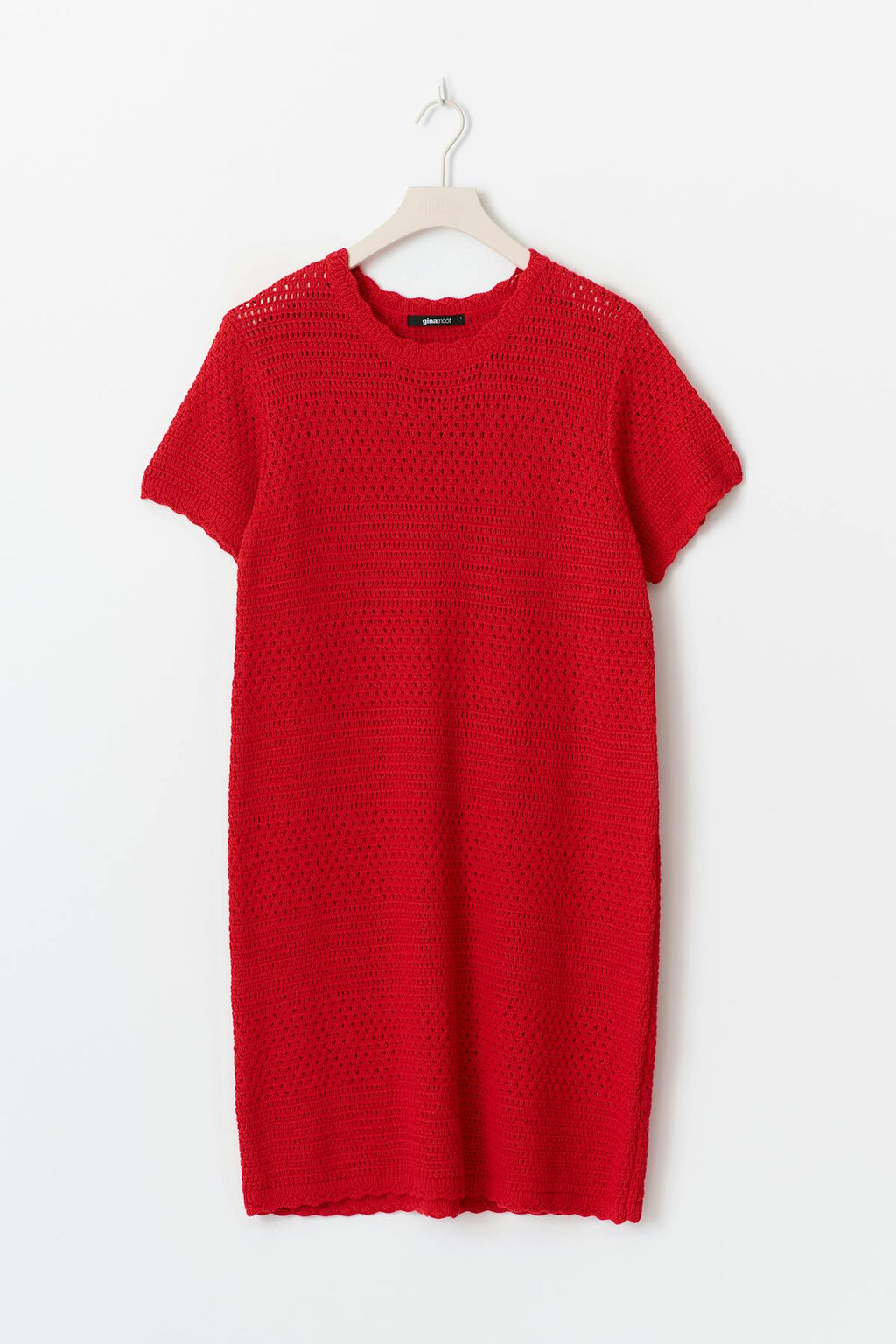 Knitted crochet t-shirt dress