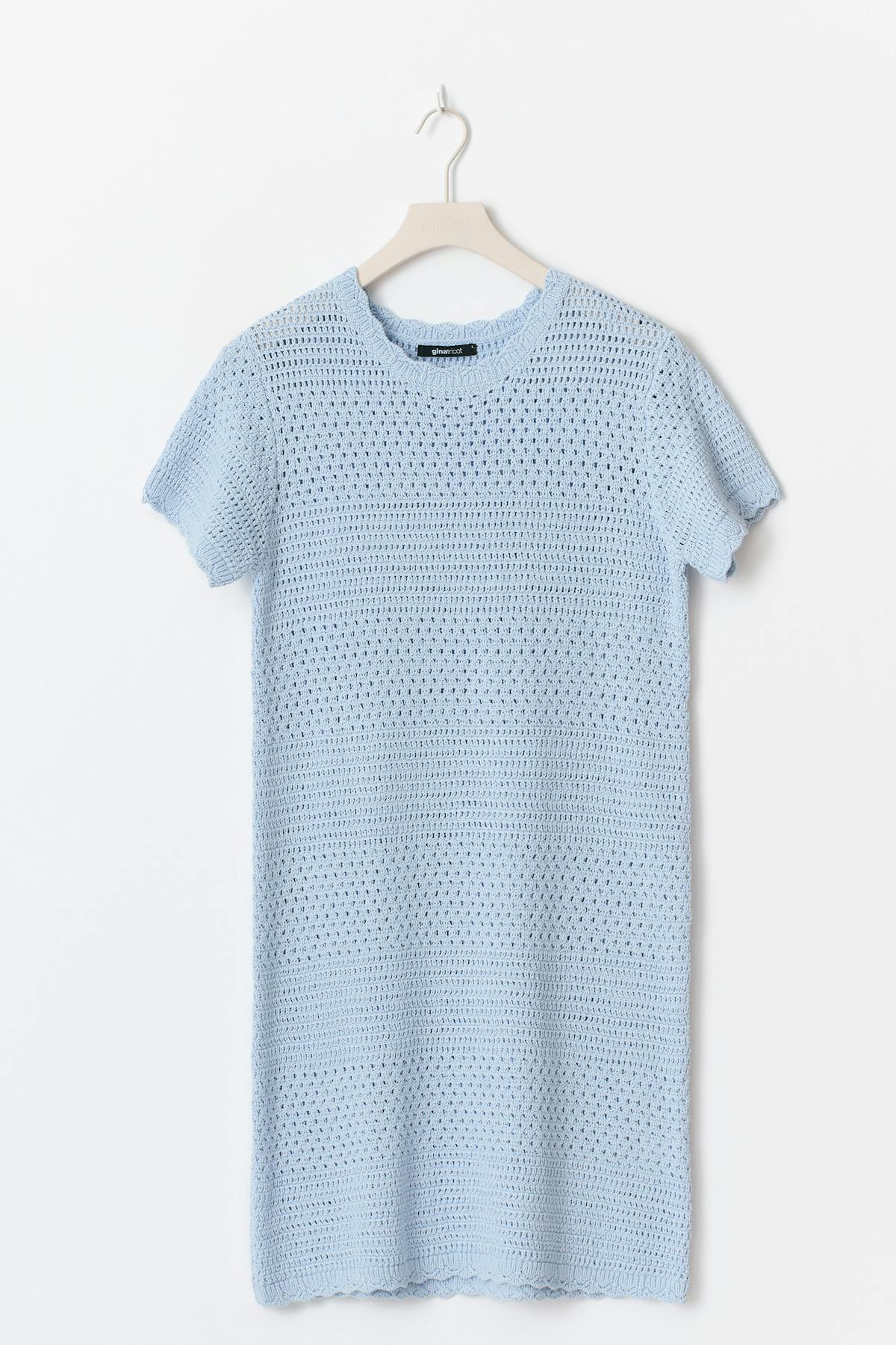 Knitted crochet t-shirt dress