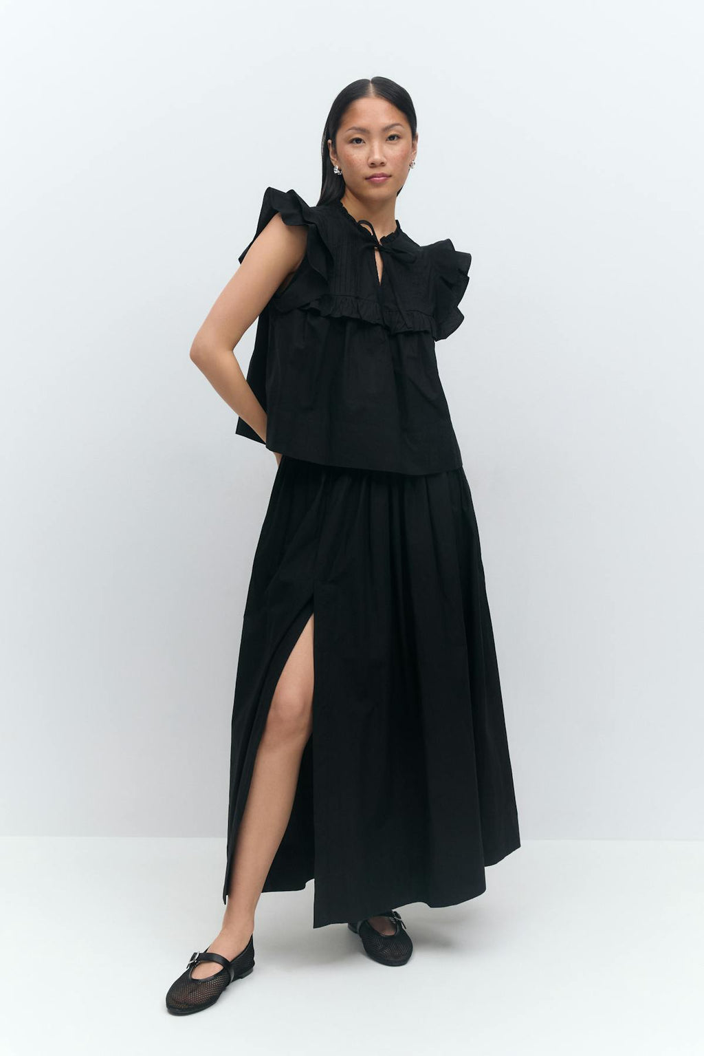 Poplin skirt