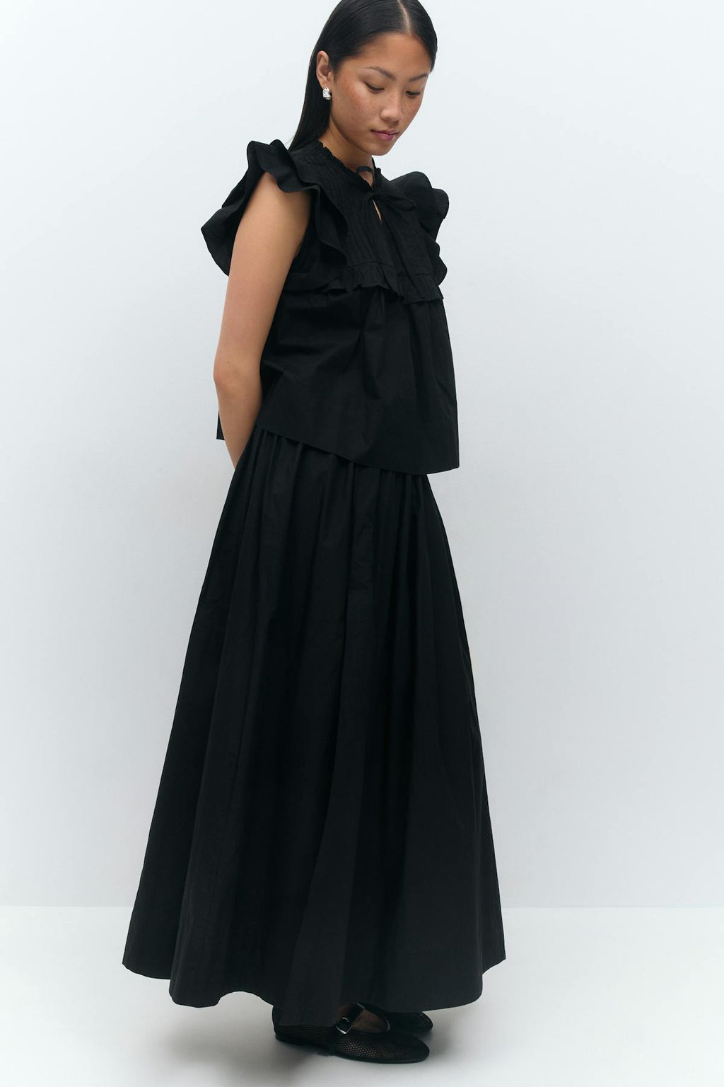 Poplin skirt