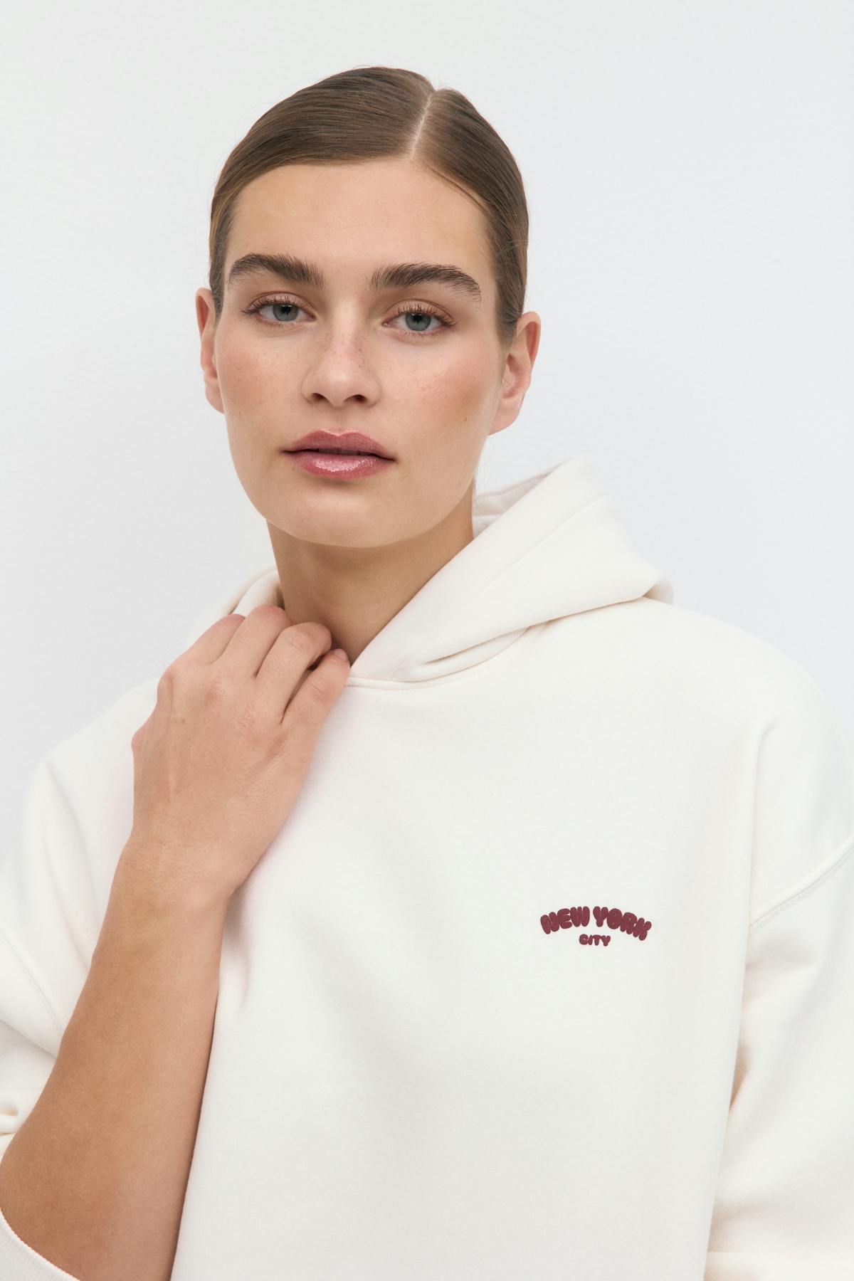 Oversized print hoodie