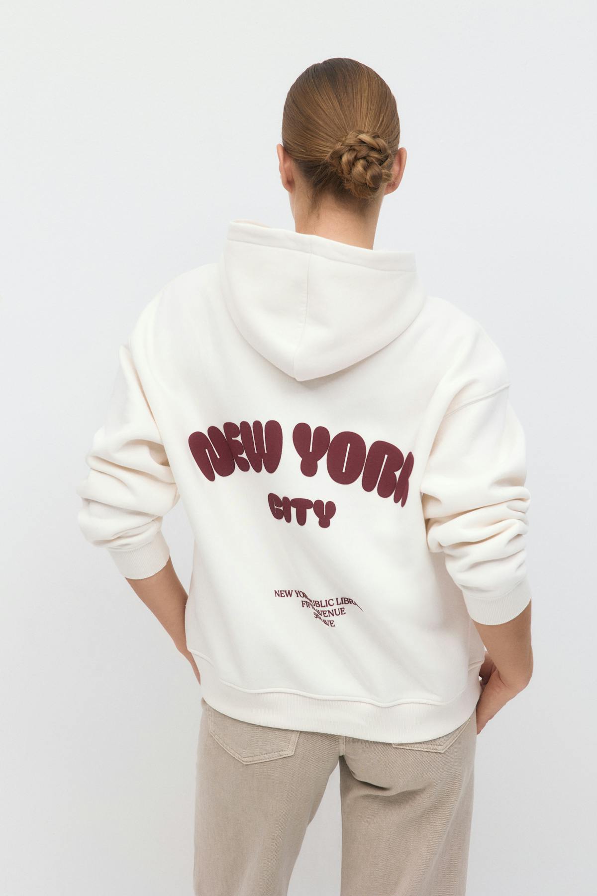 Oversized print hoodie