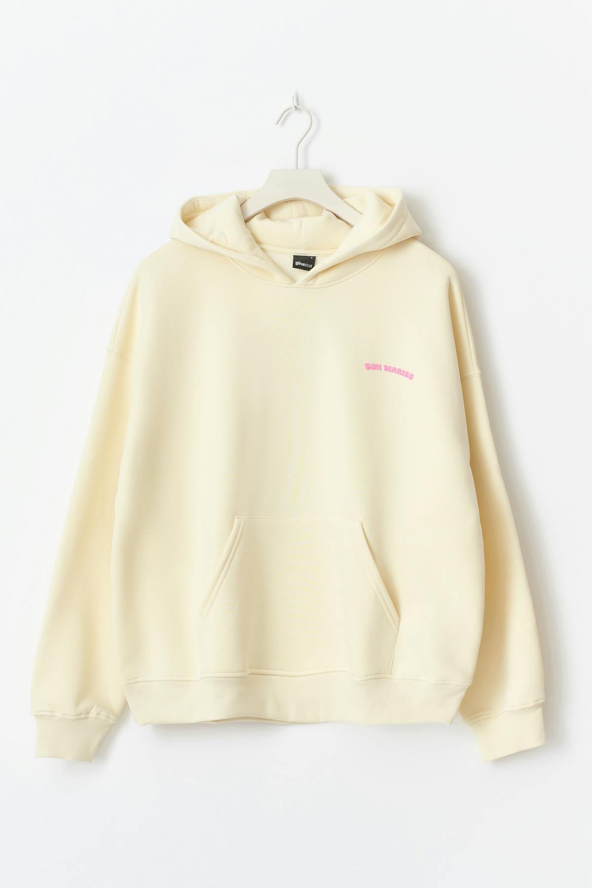 Oversized print hoodie