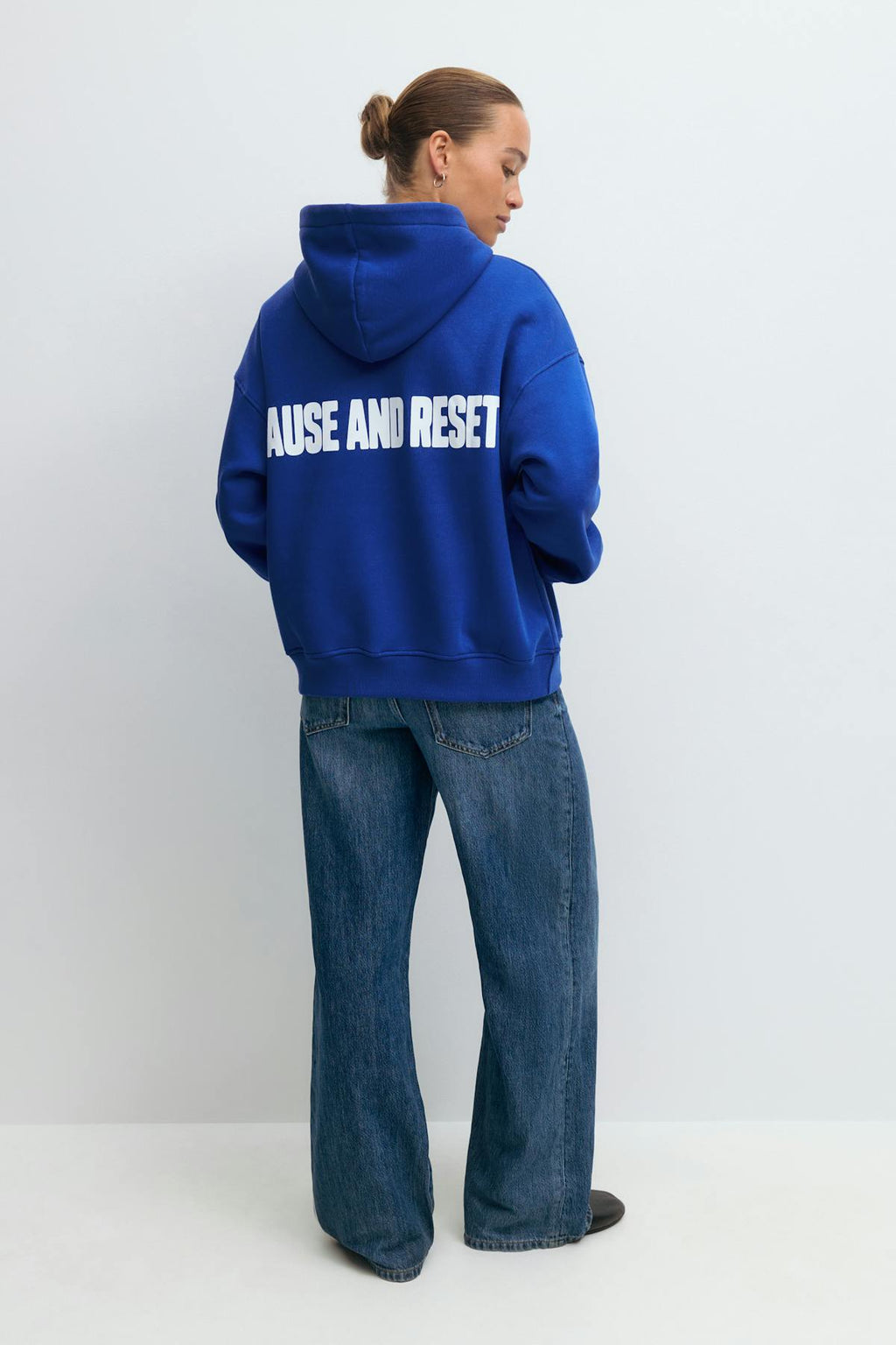 Oversized print hoodie