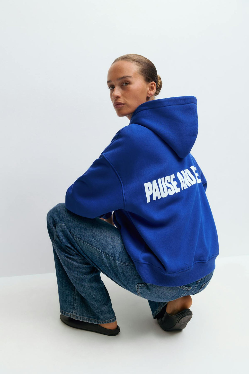 Oversized print hoodie