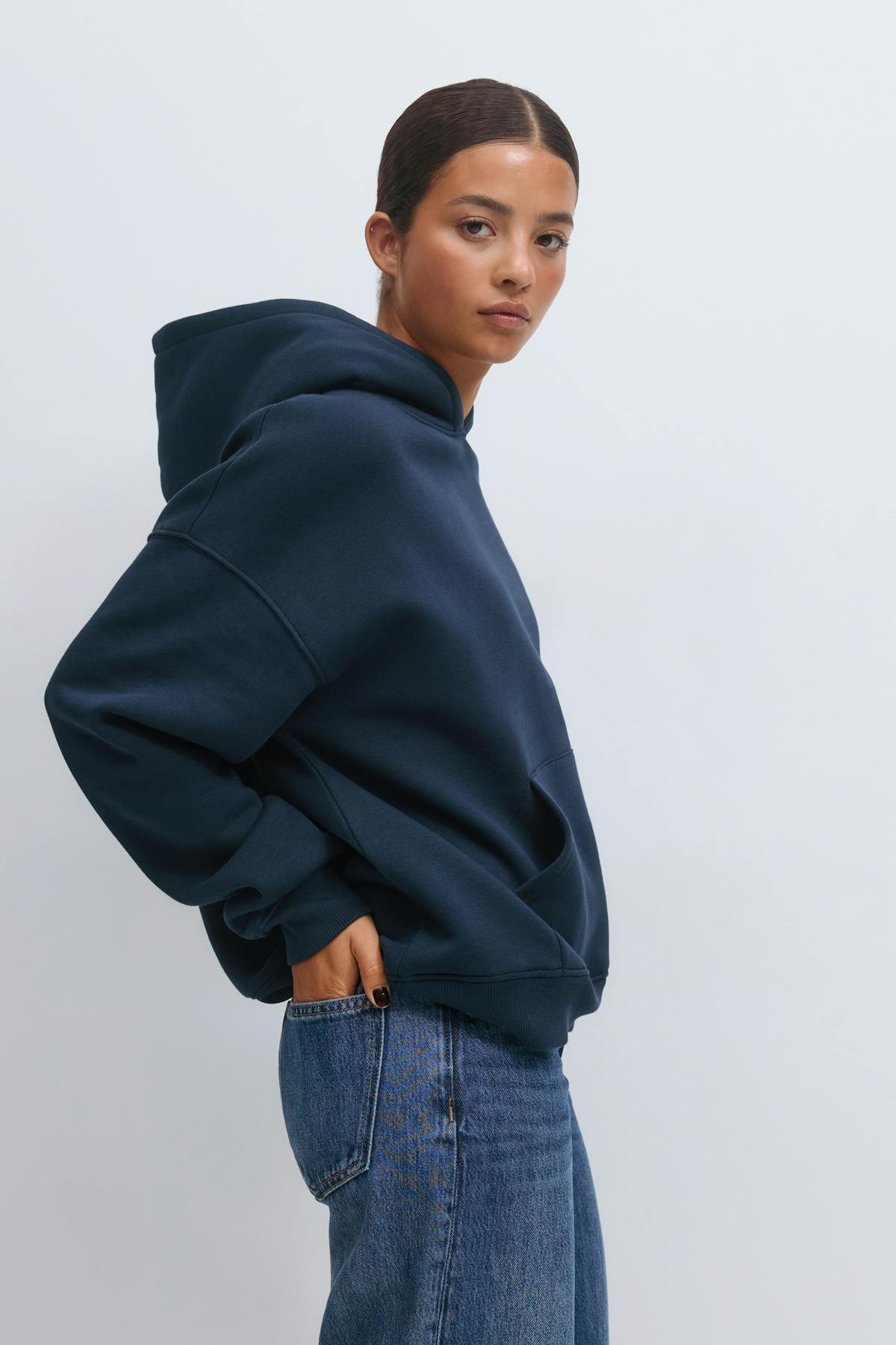 Oversized print hoodie