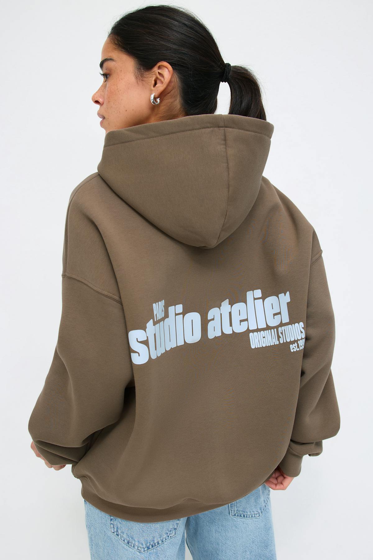 Oversized print hoodie