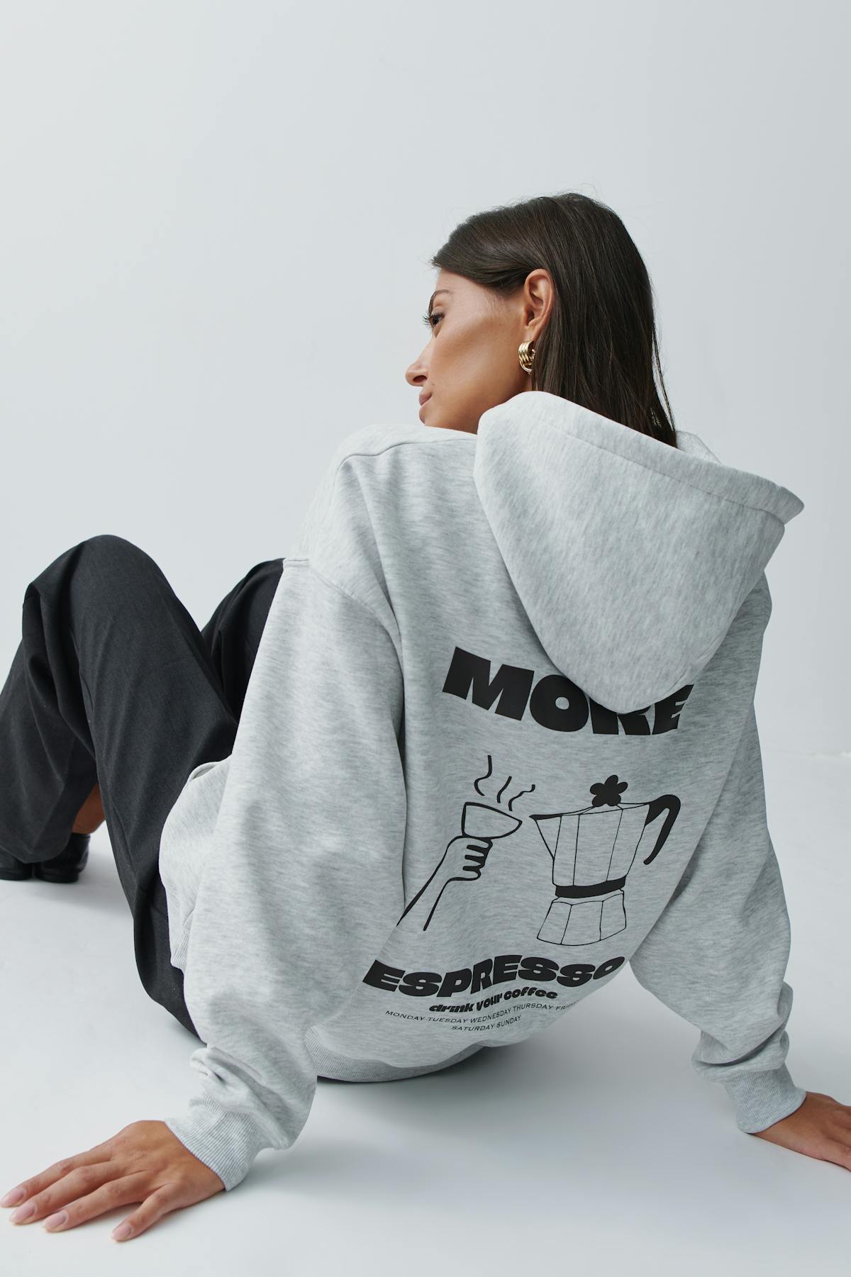 Oversized print hoodie