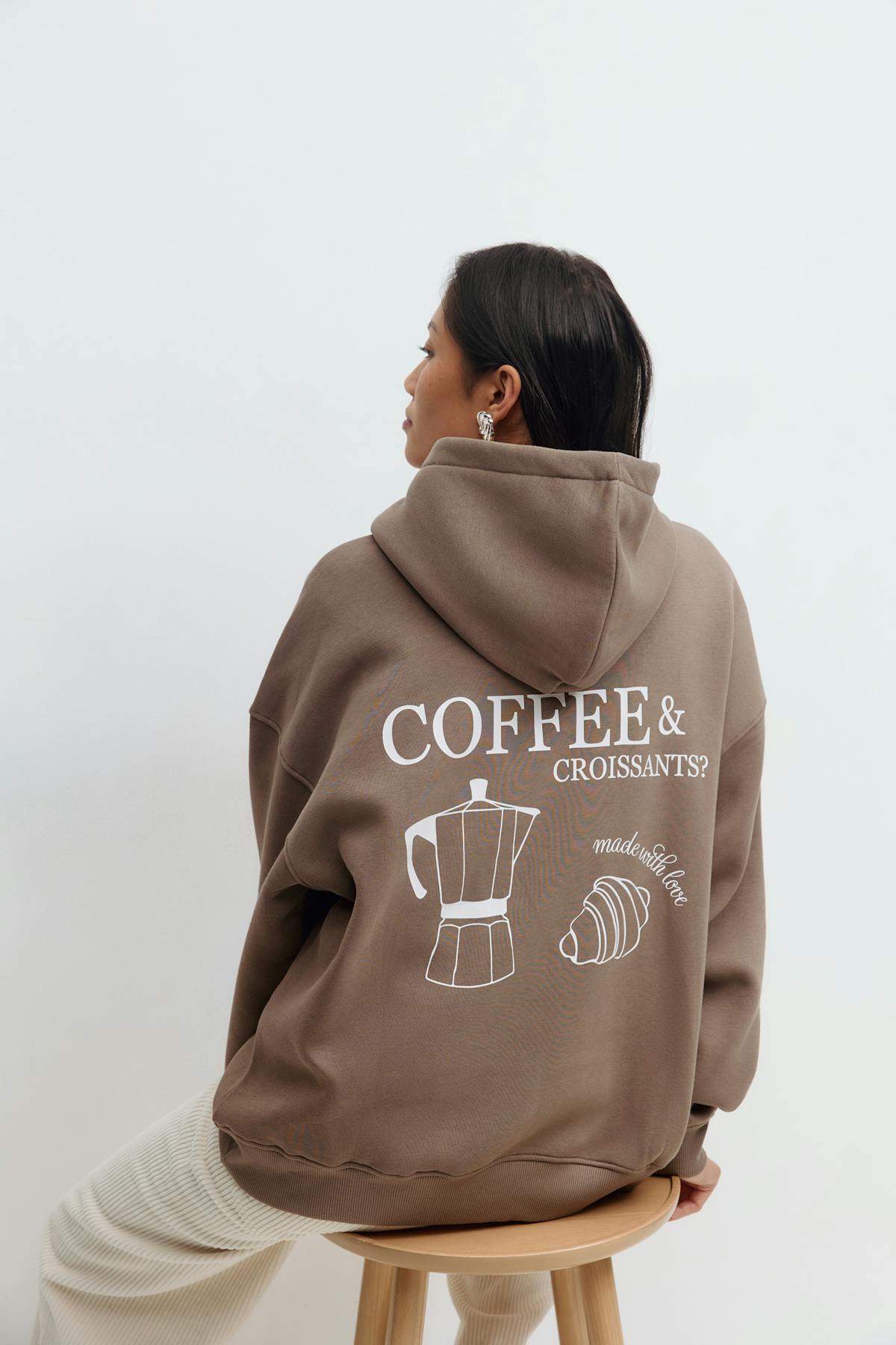 Oversized print hoodie