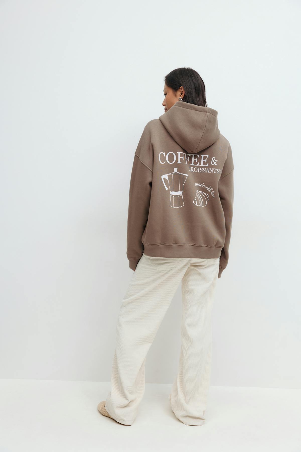 Oversized print hoodie