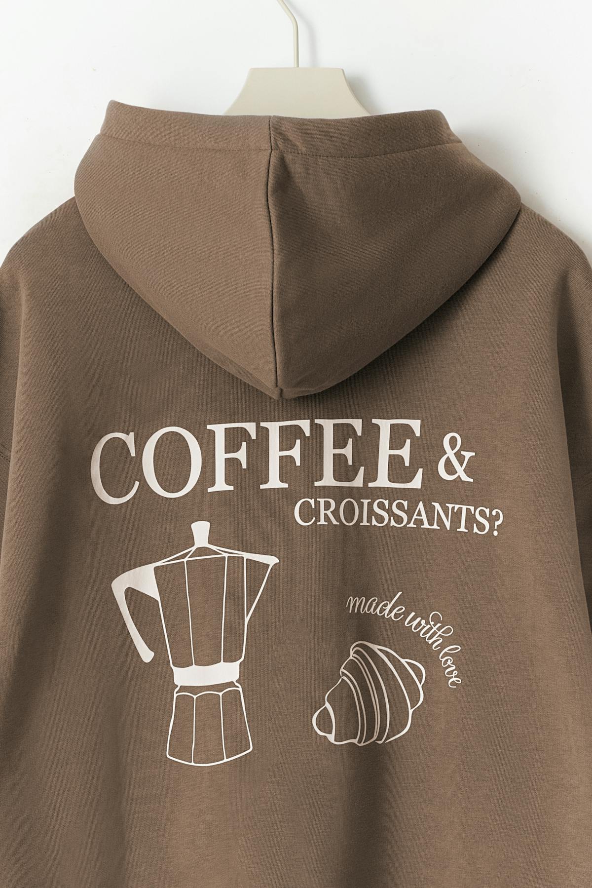 Oversized print hoodie