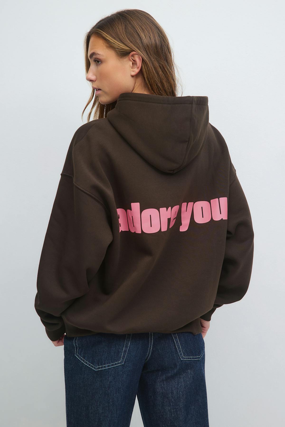 Oversized print hoodie