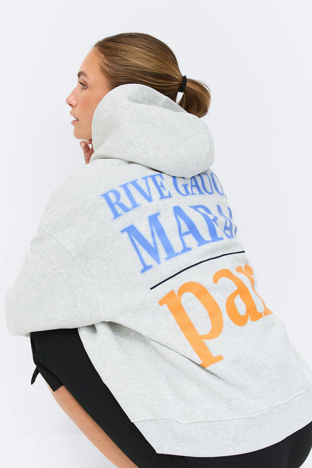 Oversized print hoodie