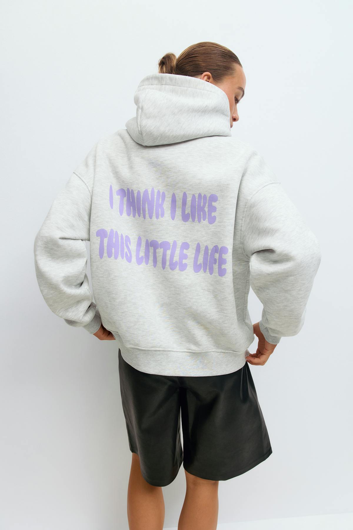 Oversized print hoodie