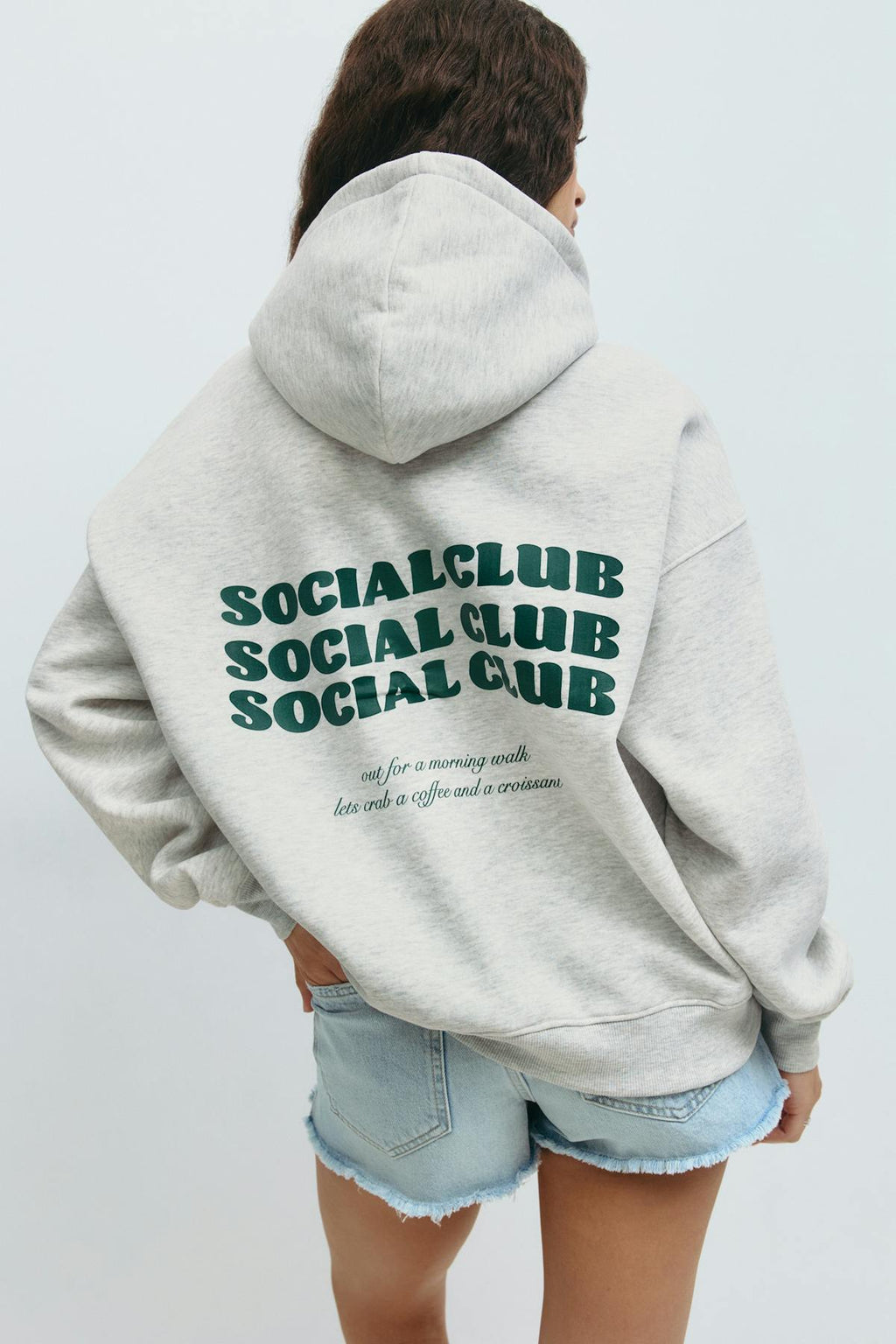 Oversized print hoodie