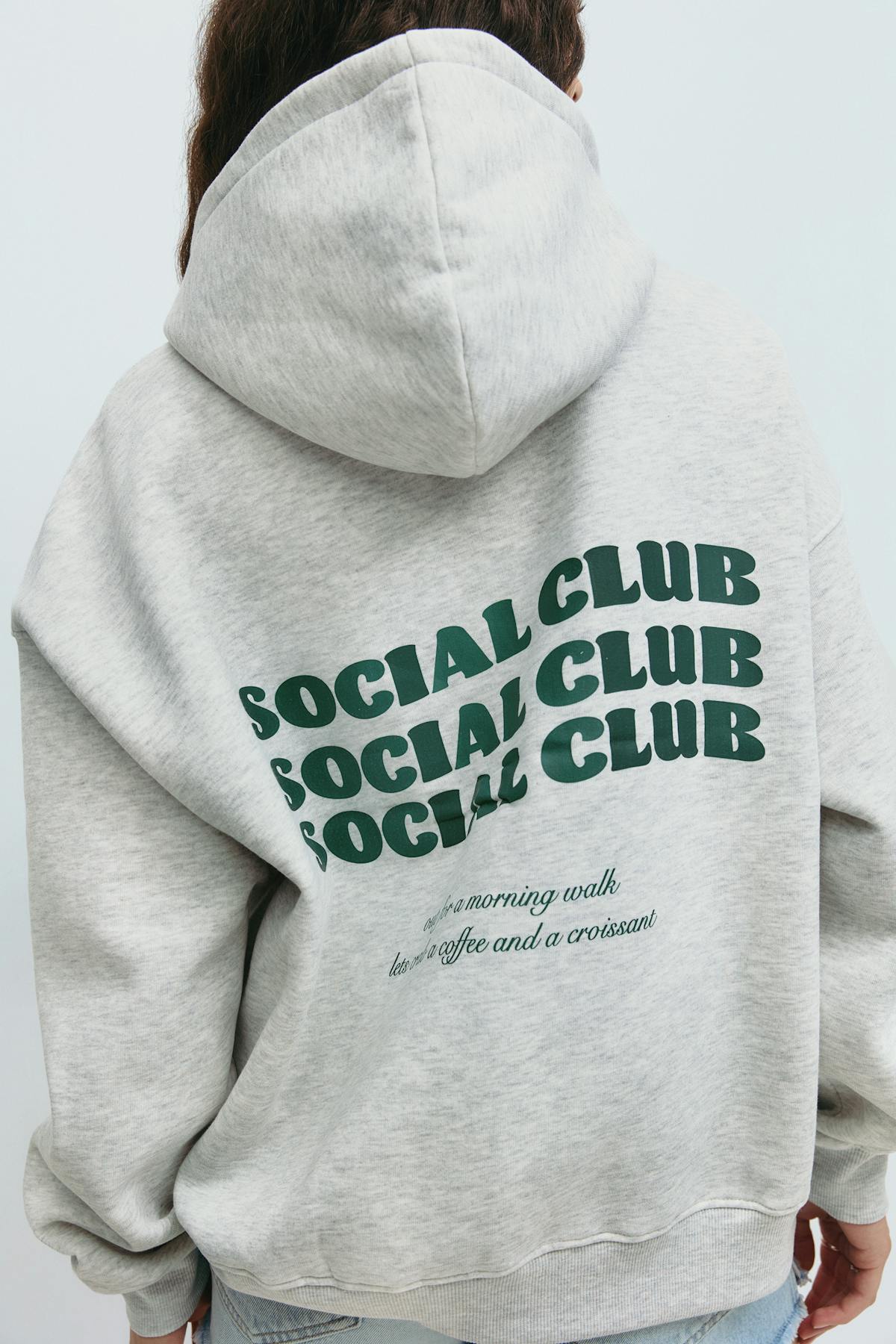 Oversized print hoodie
