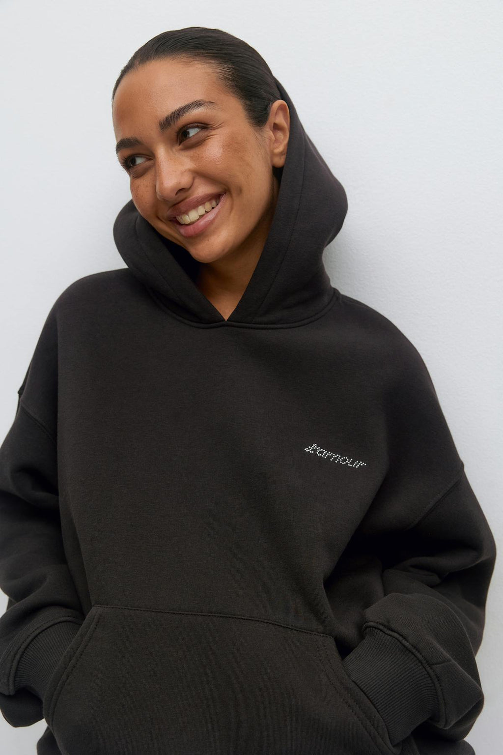 Oversized print hoodie