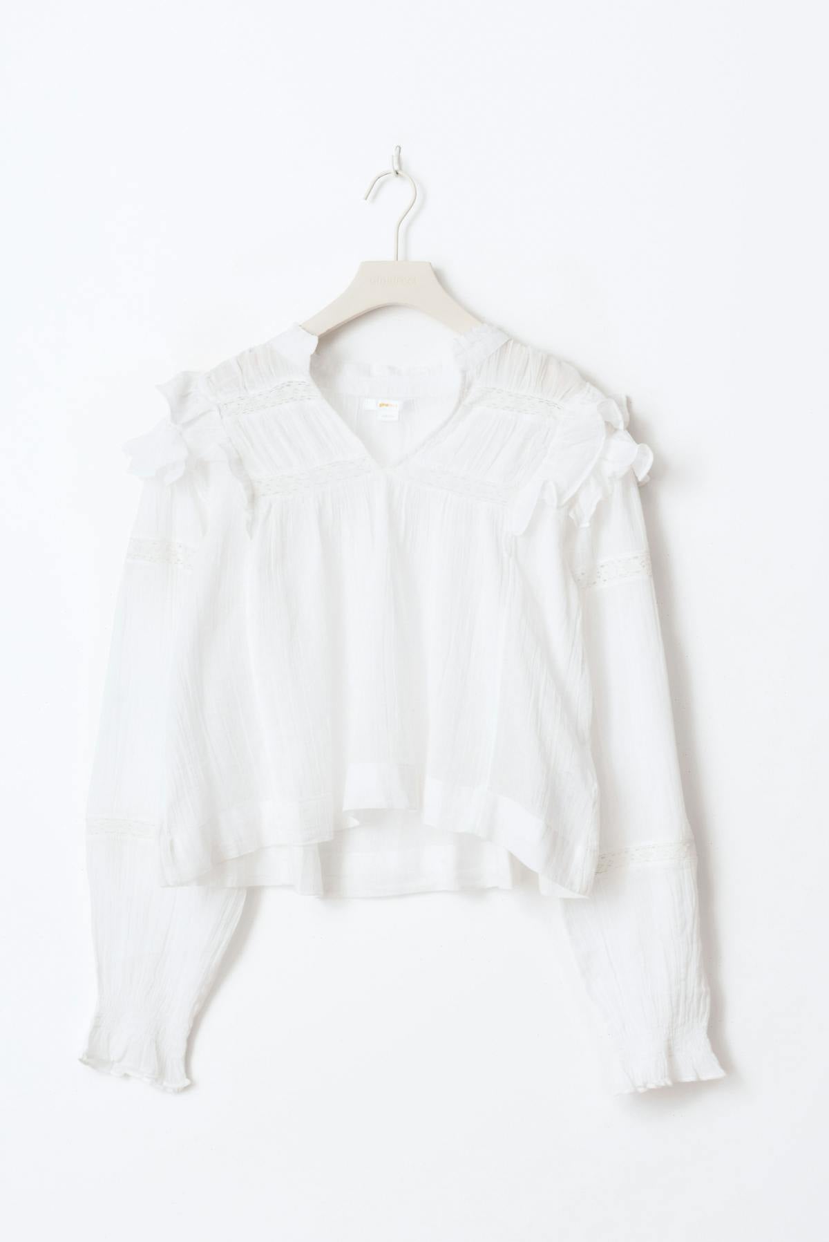 Y boho lace blouse