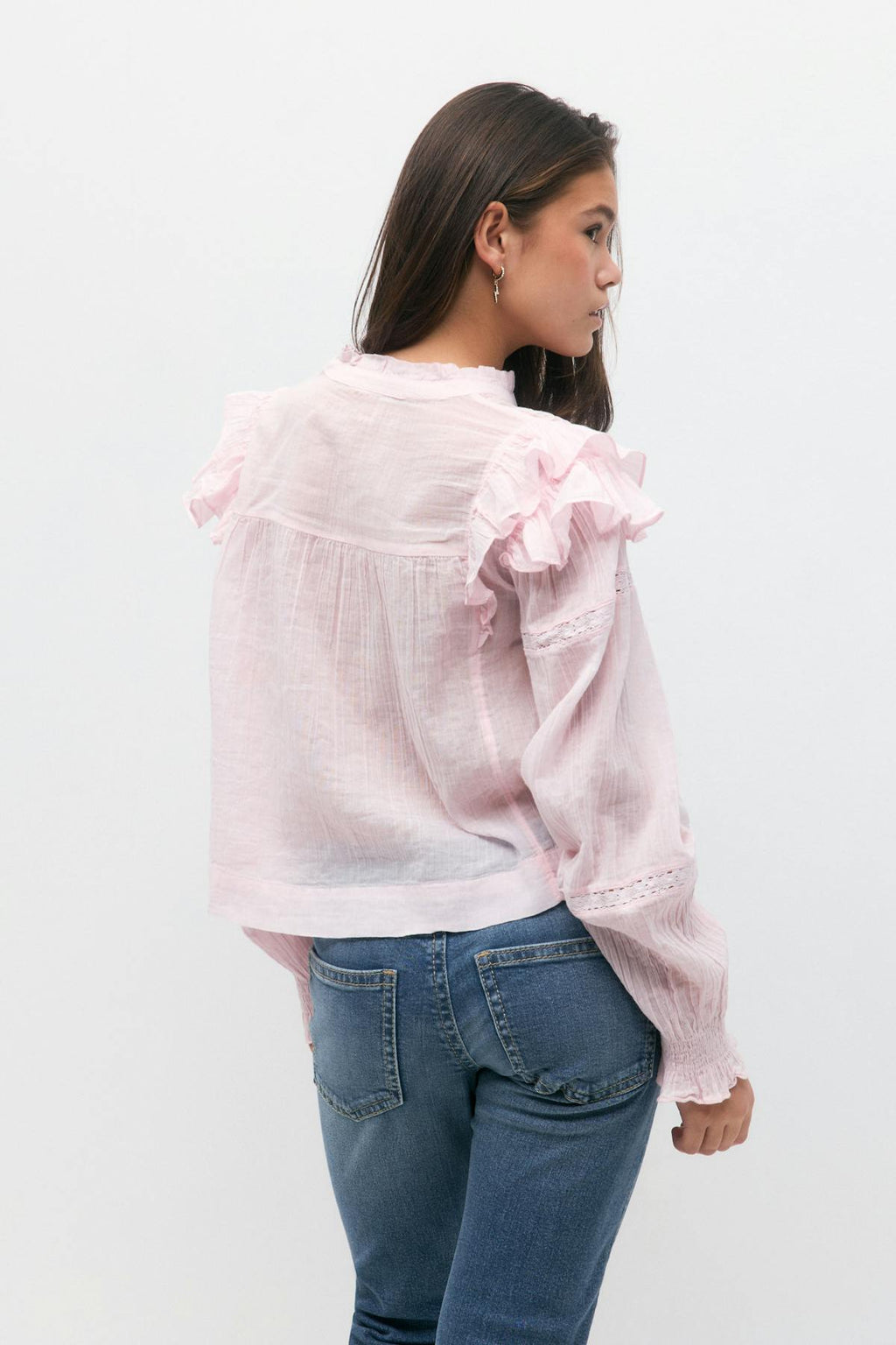 Y boho lace blouse