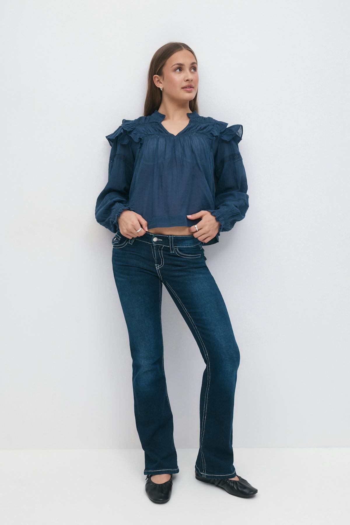 Y boho lace blouse