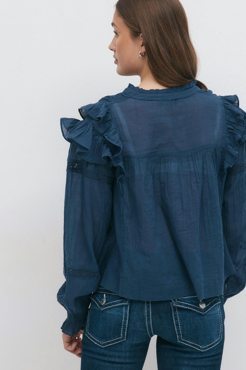 Y boho lace blouse