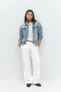 Y low linen blend trousers