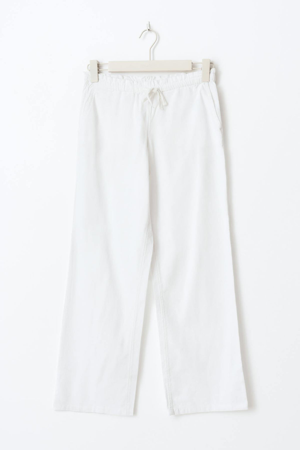 Y low linen blend trousers
