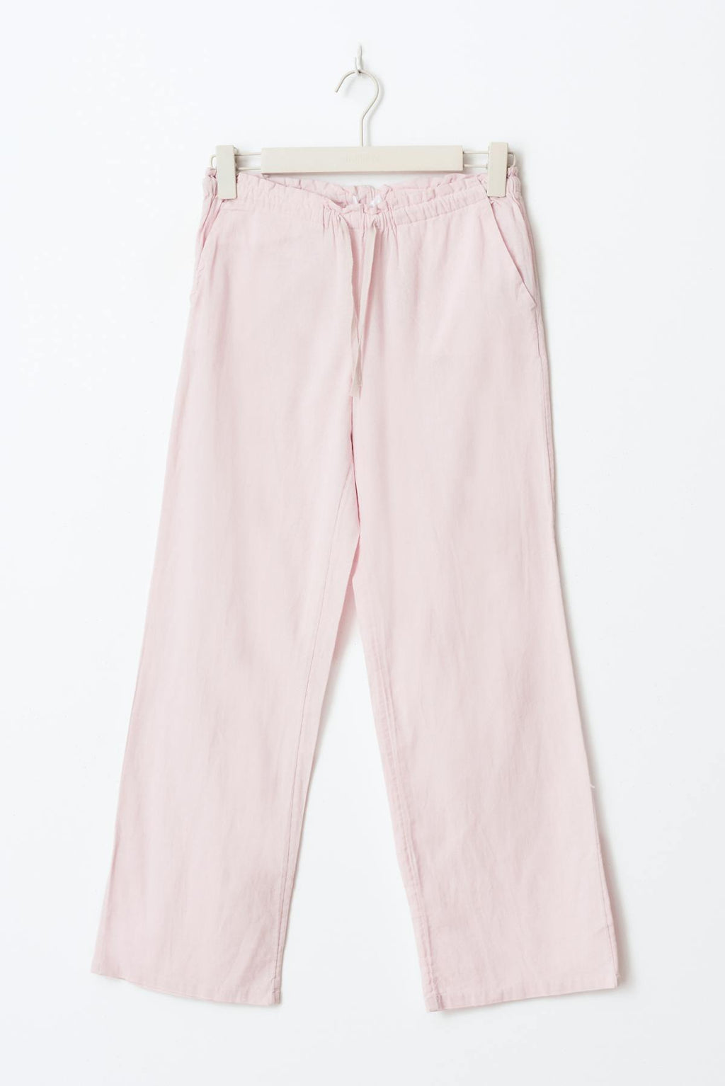 Y low linen blend trousers
