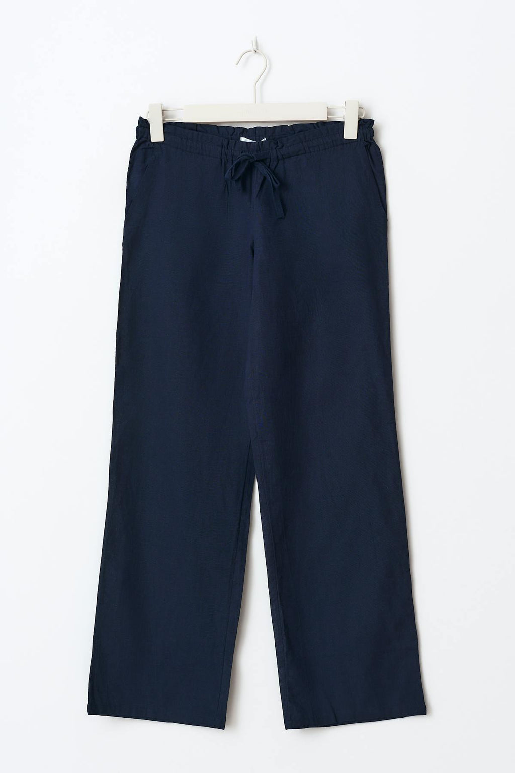 Y low linen blend trousers