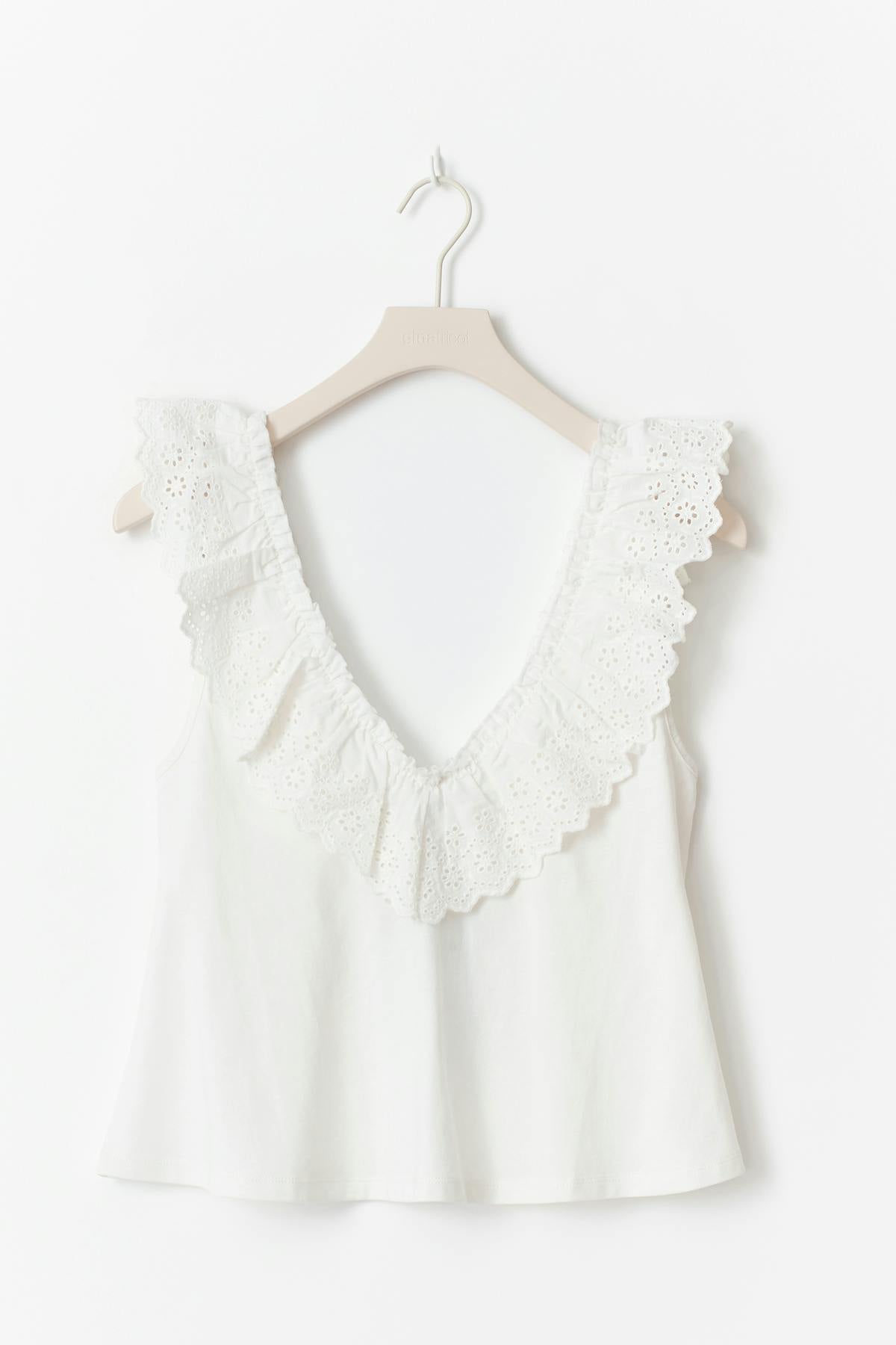 Broderie anglaise singlet