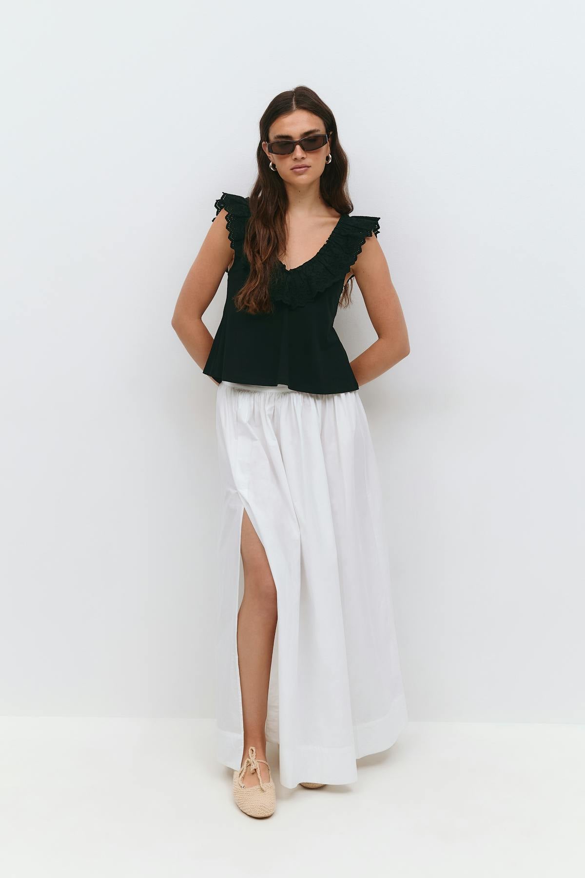 Broderie anglaise singlet