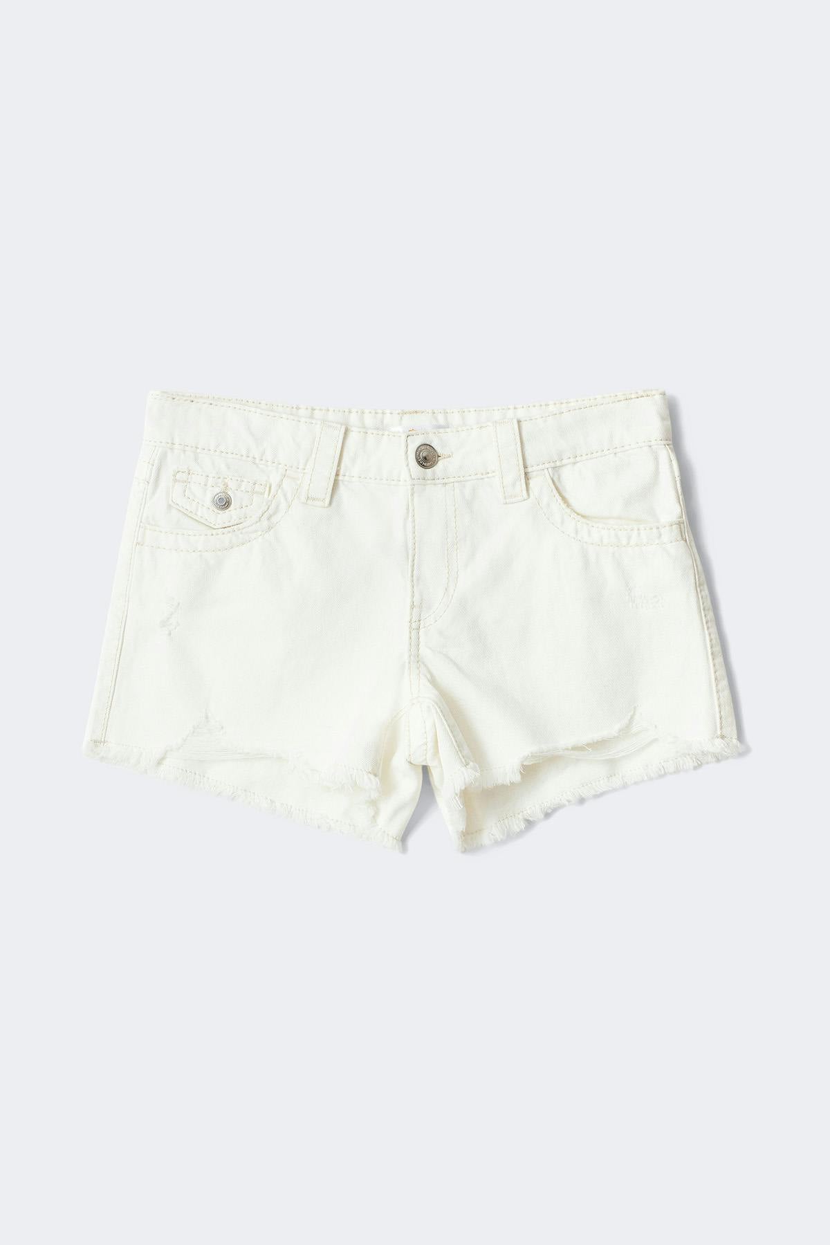 Y chunky denim shorts