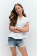 Y chunky denim shorts