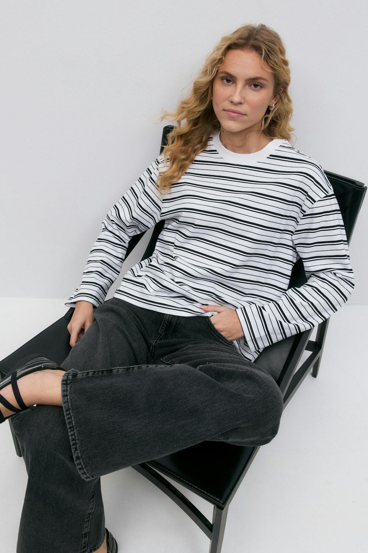 Loose fit long sleeve tee