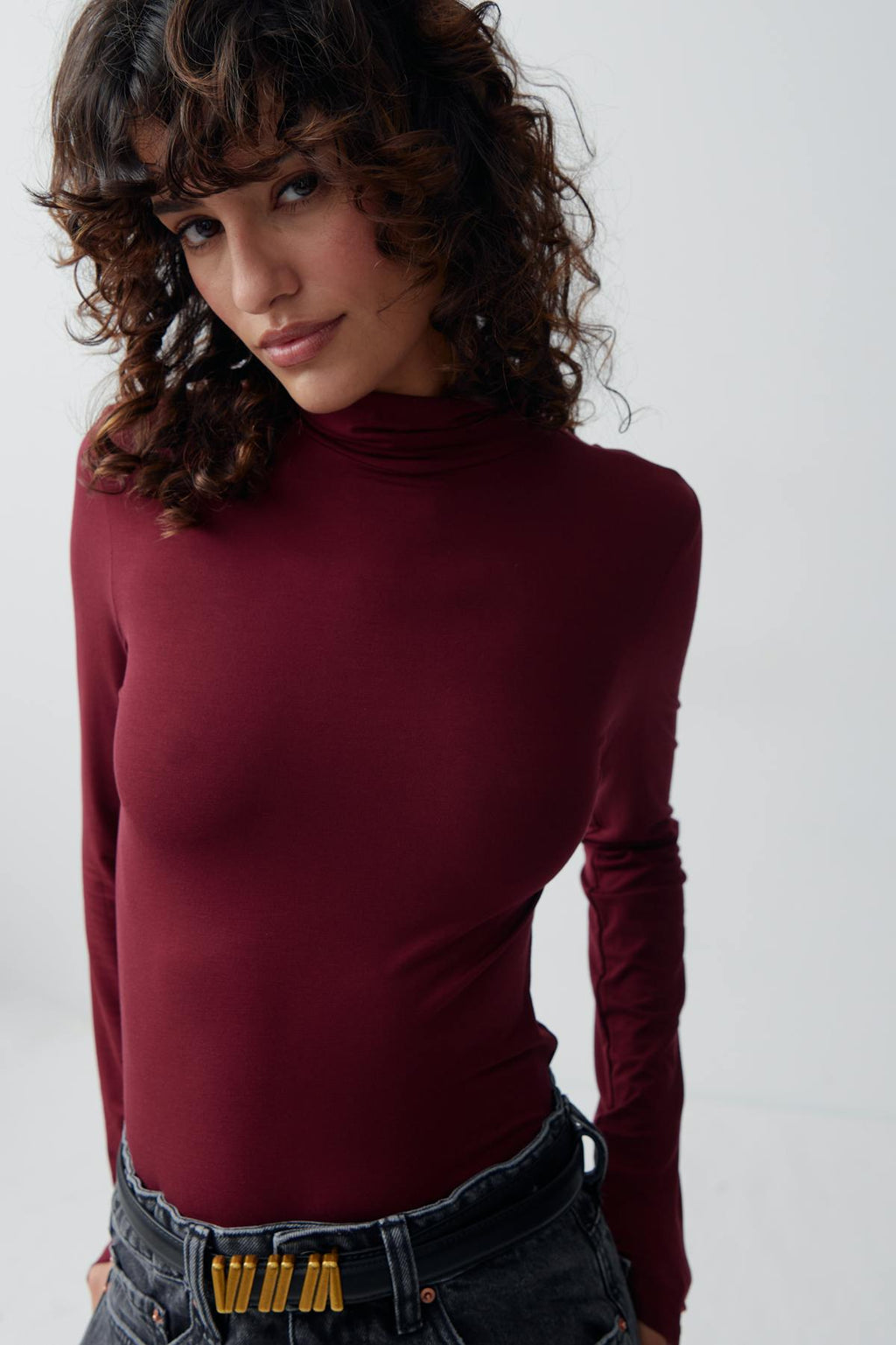 Soft touch polo top