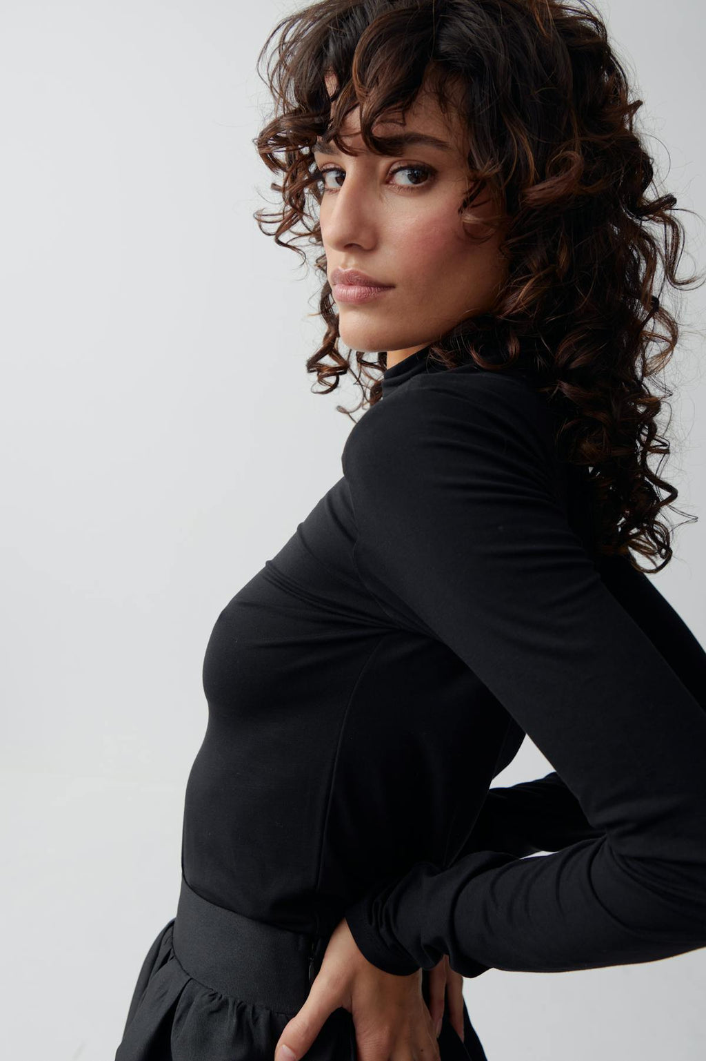 Soft touch polo top