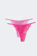 3-pack lace thong