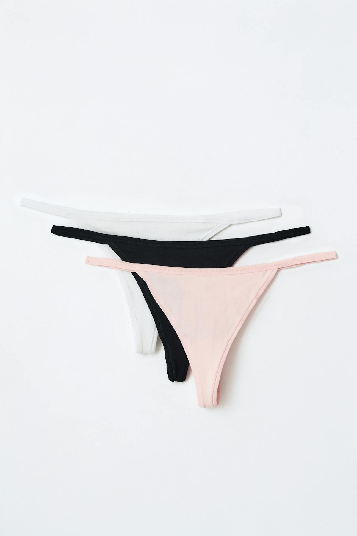 3-pack cotton thong