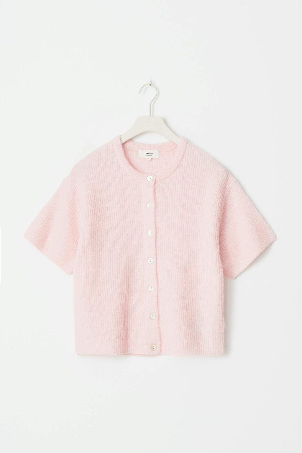 Short sleeve knitted cardigan