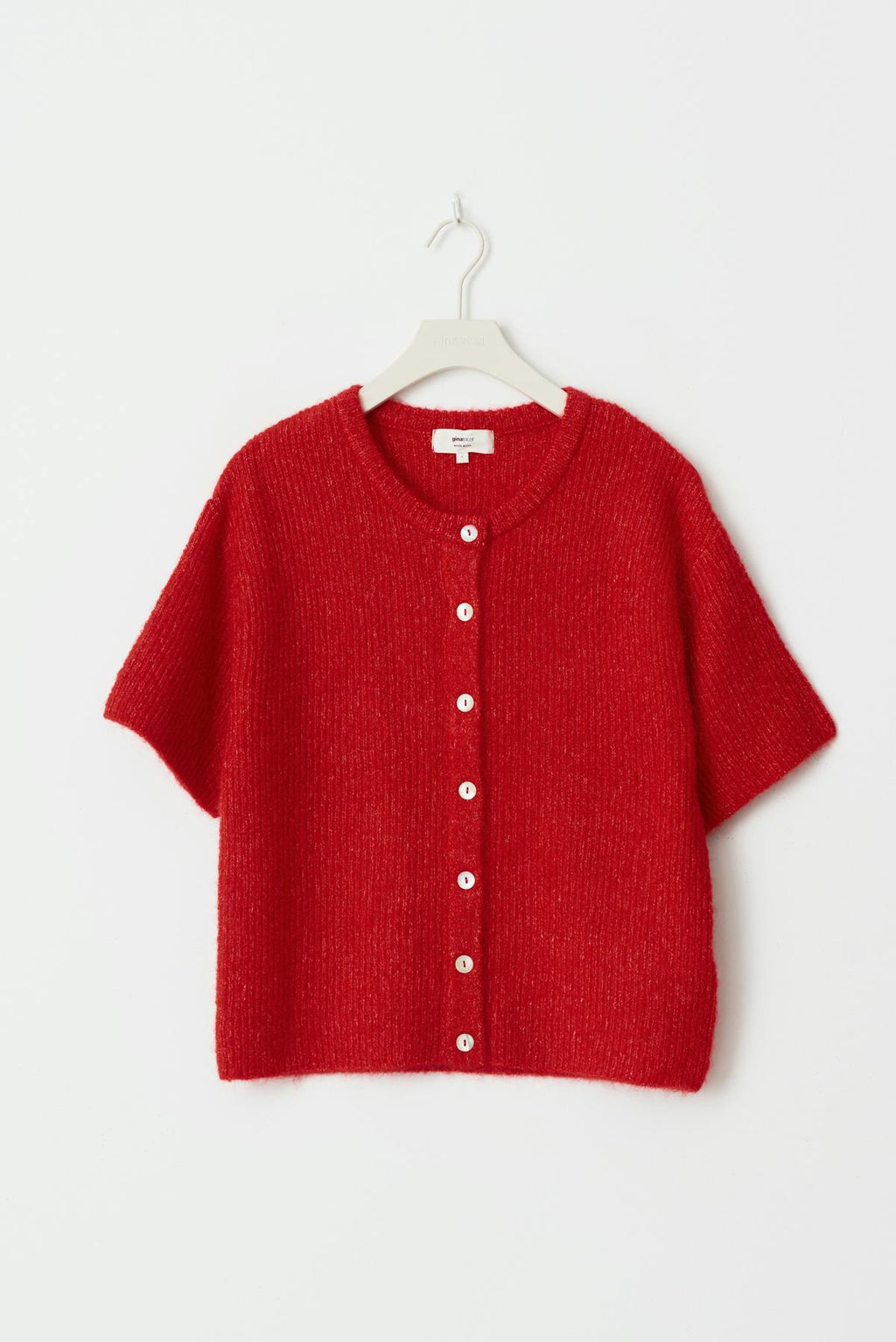 Short sleeve knitted cardigan