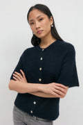 Short sleeve knitted cardigan
